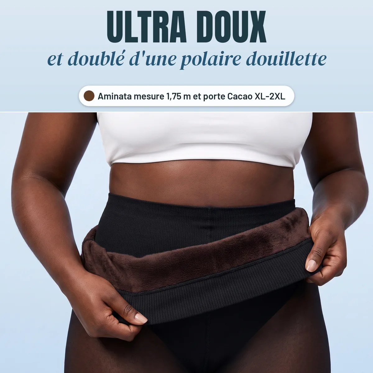 Polarissime Cacao : ultra doux, doublé d'une polaire douillette
