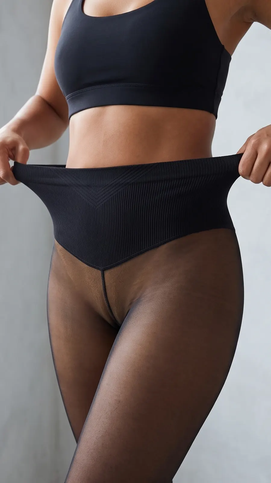 Ventre gainé, Taille affinée